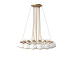 Model 2109/16/14, 16 Opaline Spheres (14cm Diameter), Champagne Struct