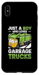 iPhone XS Max Just A Boy Who Loves Garbage Trucks Trash Love Truck Boys Case