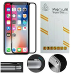 New Metal Edge iPhone XS 10S Black Gorilla Brand Screen Protector Tempered Glass