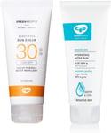 Green People Scent Free Sun Cream SPF30 + after Sun Bundle 2X200Ml | Natural, Or
