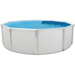 MAGNUM COMPACT Piscine hors sol ronde en acier 460 x 132 cm (Kit complet piscine, Filtre, Skimmer et échelle)