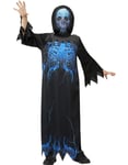 Midnight Skeleton Reaper kostym för barn med mask