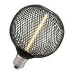 LED Lampa E27 Filament Straw Glob Svart 110lm DIM 3,5W/818