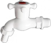 Un Kran - Avtappningsventil Plast 3/4'' Vit (1 St)