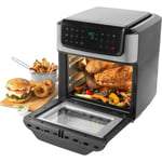 Digital Air Fryer XL 12L 1800W Mini Oven Roaster Oil Free 3 Racks Salter Black