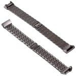 Beilaishi For Fitbit Charge 3 Diamond-studded Stainless Steel Replacement Wrist Strap Watchband (Black) replacement watchbands (Color : Black)