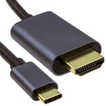 USB Type C to HDMI 2.1 8K 60Hz 4K 120Hz PC Laptop TV Monitor Video Cable 2m [2 metres]