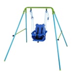 Folding Toddler Swing Kids Swing with Safety Chair Set, Portable Swing for Indoor Outdoor,Nursery Swing Blue