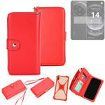 Wallet Mobile phone cover Xiaomi 14 Ultra Phone protective Case red