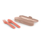 Suavinex Go Natural Cutlery Set bestik 12 m+ Pink 3 stk.