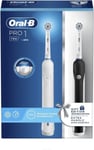 Oral-B Pro 1 790 Sensitive elektriska tandborstar - 2 stycken - svart och vit