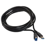 HQRP USB 3.0 A-Male to B-Male Cable for Lenovo ThinkPad USB3.0 Ultra, Pro, Basic