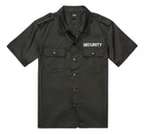 Brandit Men's Security Us Shirt Dress, Black-Short Sleeve, XL