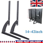 Universal Top TV Table Stand Leg Mount LED LCD Flat Screen 14-42 inch TV Bracket