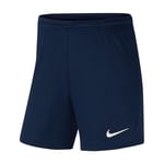 NIKE Women's Park Iii Soccer Shorts, Midnight Navy/White, S UK