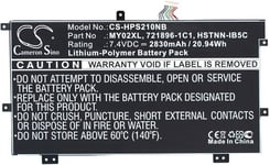 Batteri 2ICP3/97/91 för HP, 7.4V, 2830 mAh
