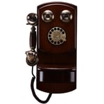 JALAL Classic Old-Fashioned Telephone, European Retro Mechanical Bell Wall-Mounted Rotary Dial, Home Telephone Landline