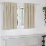 Blackout Gardiner med Top Tape 2 stycken Grädde Sammet