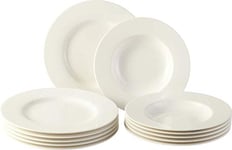 vivo - Villeroy & Boch Group - Basic White | Dinner Set, 12 pieces | Porcelain | White
