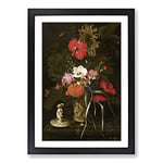Big Box Art Still Life with Flowers Vol.6 by Maria Van Oosterwijk Framed Wall Art Picture Print Ready to Hang, Black A2 (62 x 45 cm)