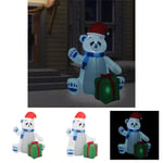 The Living Store Juldekoration uppblåsbar isbjörn LED inomhus och utomhus 1,8 m -  Julbelysning