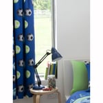 CATHERINE LANSFIELD LINED FOOTBALL CURTAINS BLUE KIDS BEDROOM 66" X 72" FREE P+P