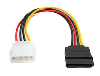 System-S Câble SATA 20 cm 15 broches femelle vers IDE 4 broches Molex femelle Adaptateur pour disque dur