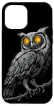 iPhone 15 Plus Owl on a branch with vintage camera lenses as eyes Case