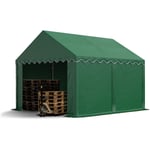 Intent24 - Tente de stockage 3x4 m abri bâche pvc 700 n imperméable vert foncé - vert