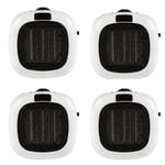 Beldray Mini Wall Plug-In Heater Set of 4 Small Electric Heaters Adjustable