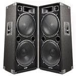 PAIR Max 2x15 4000w Passive DJ BAND KARAOKE PA DISCO Loud Bass Speakers