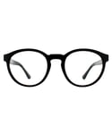 Emporio Armani Round Mens Matte Black Clear with Sun Clip-ons Sunglasses - One Size