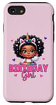 Coque pour iPhone SE (2020) / 7 / 8 La fille d'anniversaire Princesse Melanin Afro Licorne