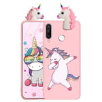 ZhuoFan Case for Samsung Galaxy A20e - Cute 3D Funny Cartoon Character Soft TPU Silicone Samsung A20e Cover Phone Case for Kids Girls, Shockproof Slim Pink Unicorn 2 Skin Shell