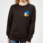 Looney Tunes Road Runner Face Faux Pocket Women's Sweatshirt - Black - XS - Black