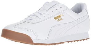 PUMA Men's Roma Basic Sneaker, White-teamgold, 13 UK