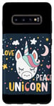 Coque pour Galaxy S10+ Costume de licorne amusant qui dort joliment et en paix