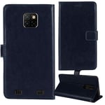 Lankashi Stand Premium Retro Business Flip Leather Case Protector Bumper For Doogee S88 Pro 6.3" Protection Phone Cover Skin Folio Book Card Slot Wallet Magnetic（Dark Blue）
