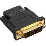 InLine 17660P Adaptateur HDMI-DVI HDMI A femelle à DVI mâle Contacts dorés