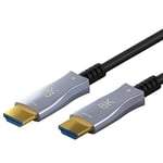 goobay 49884 Câble optique HDMI haute vitesse avec Ethernet (AOC) / Câble fibre optique/Câble haute vitesse pour 8K @ 60 Hz / 4K @ 120 Hz/Compatible avec Ps5, Xbox, PC, TV / 20 m