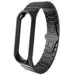 New Watch Straps For Xiaomi Mi Band 4/3 Bamboo Chain One Bead Quick Release Stainless Steel Strap(Black) (Color : Black)