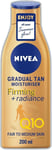 NIVEA Q10 Firming + Radiance Gradual Tan (200 ml), Tan Activating Firming Cream