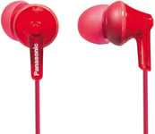 Panasonic RP-HJE125E-R Ergofit In Ear Wired Earphones with Powerful Sound, Comfo