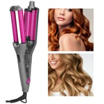 3 Tube Negative Ion Electric Hair Curler LCD Display Curling Iron (EU Plug ) BST