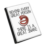 Behind Every Great Person There Is A Great Snake Passport Holder Cover Case Joke