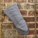 Grey 1880 Linen Single Oven Glove Grey and White