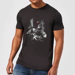 Star Wars Boba Fett Distressed Men's T-Shirt - Black - L - Black