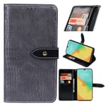 Oppo A52 Premium Leather Wallet Case [Card Slots] [Kickstand] [Magnetic Buckle] Flip Folio Cover for Oppo A52 Smartphone(Gray)