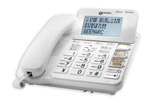 Geemarc CL595- Amplified Corded Telephone with Answering Machine, Talking Keypad, Large Buttons, Loud Ringer and SOS Function - Medium to Severe Hearing Loss - Hearing Aid Compatible - UK version