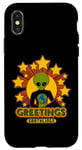 Coque pour iPhone X/XS Salutations Terriens | Dieu extraterrestre rétro | Ancien